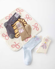 여성 크루 양말 글리터 선물 시리즈 면 귀여운 자카드 캐주얼 양말