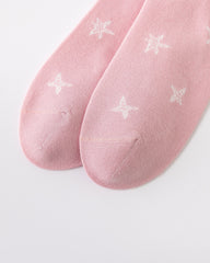 女款中筒襪子亮片線條系列棉質柔軟舒適休閒襪子