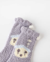 女款中筒襪子居家系列毛絨保暖舒適室內防滑襪子