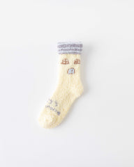 女款中筒襪子居家系列毛絨保暖舒適室內防滑襪子