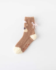 女款中筒襪子居家系列毛絨保暖舒適室內防滑襪子