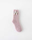 Women Crew Socks Little Animal Star Series Fuzzy Cozy Warm - SWEET NANA