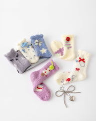 女款中筒襪子可愛系列毛絨保暖舒適室內襪子