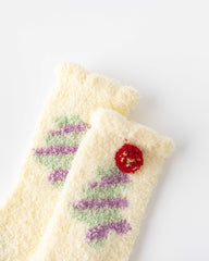 女款中筒襪子可愛系列毛絨保暖舒適室內襪子