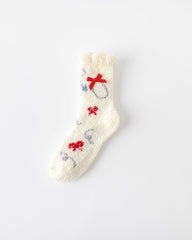 女款中筒襪子可愛系列毛絨保暖舒適室內襪子