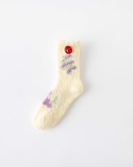 女款中筒襪子可愛系列毛絨保暖舒適室內襪子