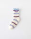 Women Crew Socks Multicolor Feather Stripes Series Fuzzy Warm Cozy - SWEET NANA