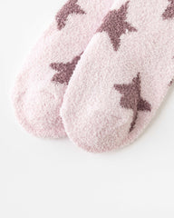 여성 크루 양말 별이 빛나는 하늘 시리즈 보송보송하고 따뜻하며 포근한 미끄럼 방지 홈웨어