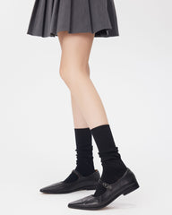 レディースクルーソックス ツイストパイル オートミール ソフト シック 快適