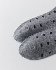 女款中筒襪子 白色棉質字母波點系列時尚休閒襪子