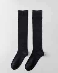 Women Knee High Socks Ribbed Stripe Pile Ballet Cool Chic Comfortable