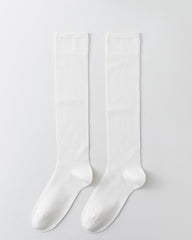 Women Knee High Socks Ribbed Stripe Pile Ballet Cool Chic Comfortable