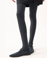 Women Ribbed Thermal Tights Thick Vertical Stripe Slim Fit Fashion