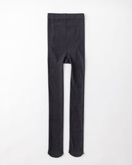 女款透膚黑色絨毛內裡褲襪,仿膚感保暖修身