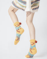 Women Smiley Series Crew Socks Soft Anti-Slip Lounge Socks