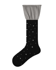 Women 拼色堆疊中筒襪子 柔軟保暖有彈性