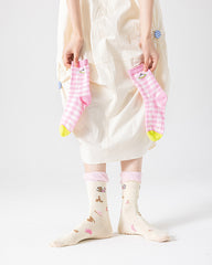 Women Cotton Crew Socks Summer Seaside Kawaii Cute Casual