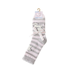 Women Crew Socks Cat Series Fuzzy Warm Cozy Indoor Non Slip Socks