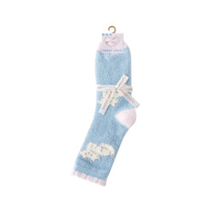 Women Crew Socks Cat Series Fuzzy Warm Cozy Indoor Non Slip Socks