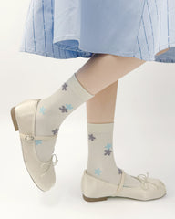 여성 크루 양말 푹신한 강아지 시리즈 면 귀여운 자수 캐주얼 양말