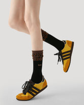 レディースクルーソックス レオパード柄ルーズソックス ファッション コージー カジュアル