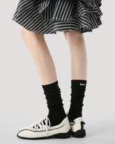 レディース クルー ソックス シンプルな文字刺繍 コットン カジュアル ソックス