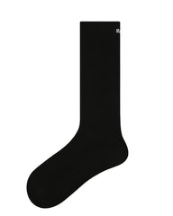 女款中筒襪子簡約字母刺繡棉質休閒襪子