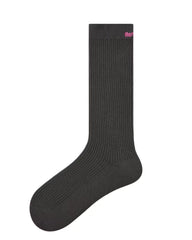 女款中筒襪子簡約字母刺繡棉質休閒襪子