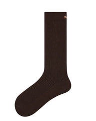 女款中筒襪子簡約字母刺繡棉質休閒襪子