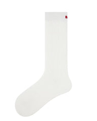 女款中筒襪子簡約字母刺繡棉質休閒襪子