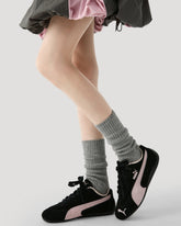 여성 크루 양말 솔리드 색상 면 캐주얼 통기성 양말