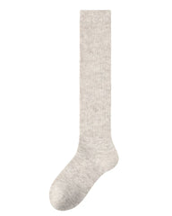 女款中筒襪子素色堆堆棉質休閒舒適襪子