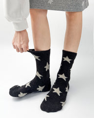 여성 크루 양말 별이 빛나는 하늘 시리즈 보송보송하고 따뜻하며 포근한 미끄럼 방지 홈웨어
