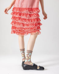 스위트 베리즈 시리즈 여성 크루 양말 캐주얼 귀엽고 얇은 편안함