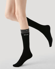 レディース クルー ソックス トレンディなレター刺繍 カジュアル コットン 快適