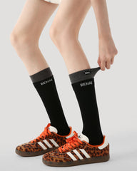 レディース クルー ソックス トレンディなレター刺繍 カジュアル コットン 快適