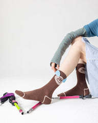 여성용 면 크루 양말 동물원 파티 카와이 귀여운 캐주얼