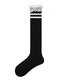 Women Knee High Socks Lace Stripe Cotton Cute Chic Style - SWEET NANA