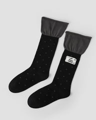 여성 라벨 스택 양말 두꺼운 따뜻한 크루 양말 편안하고 통기성 있음