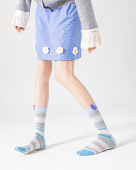 Thin Cotton Crew Women Socks Soft Cute Stripe Casual Versatile