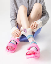 얇은 면 크루 여성 양말 부드럽고 귀여운 스트라이프 캐주얼 다용도