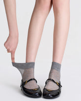 Womens Ankle Socks Lyocell Mulberry Silk Polka Dot Sheer Breathable