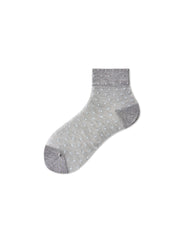 Womens Ankle Socks Lyocell Mulberry Silk Polka Dot Sheer Breathable