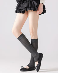 Womens Calf Socks Bamboo Fiber Seamless Half Palm Breathable Versatile