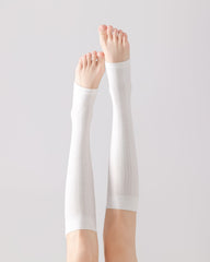 Womens Calf Socks Bamboo Fiber Seamless Half Palm Breathable Versatile