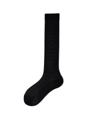 Womens Calf Socks Lyocell Mulberry Silk Mesh Breathable Slim Black White Gray