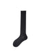 Womens Knee High Socks Lyocell Mulberry Silk Ribbed Stripe Sheer Breathable