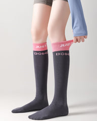 Womens Compression Knee High Yoga Socks Combed Cotton Non Slip
