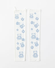 Womens Cooling Arm Sleeves Blue Bear Star Pattern Cooling Sun Protection Comfortable - SWEET NANA