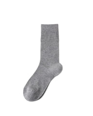 Womens Crew Socks Bamboo Fiber Seamless Breathable Versatile Black White Gray